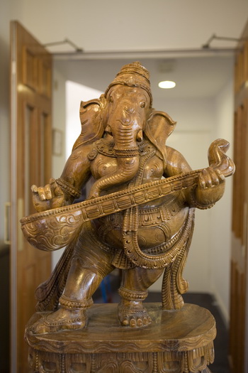 Lord Ganesh wooden sculpture from my wedding celebrations